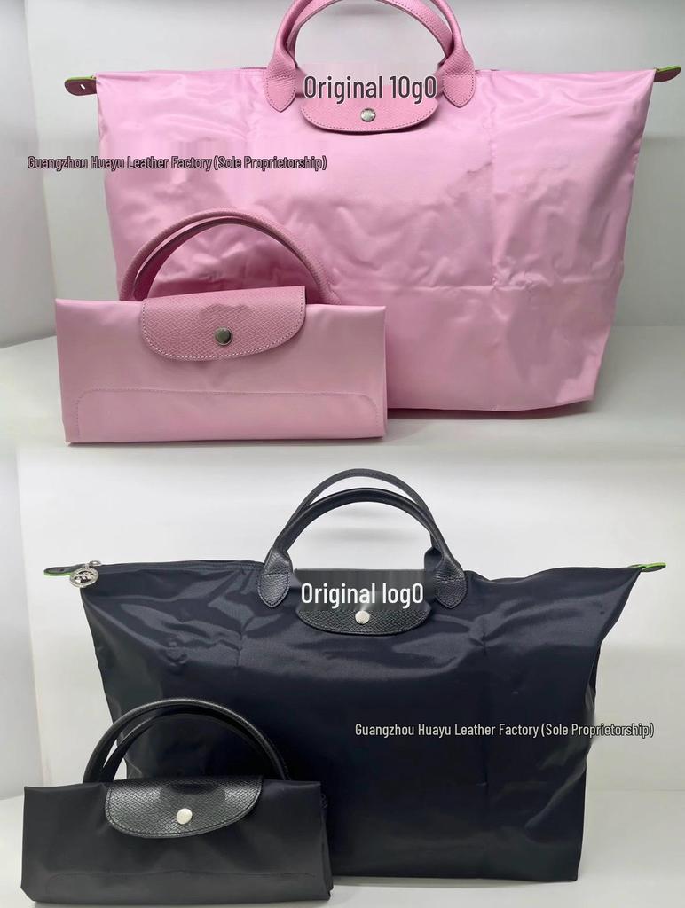 High-Quality Dragon-Inlaid Cowhide Travel Bag: Large, Lightweight, Waterproof Nylon Shoulder Handbag