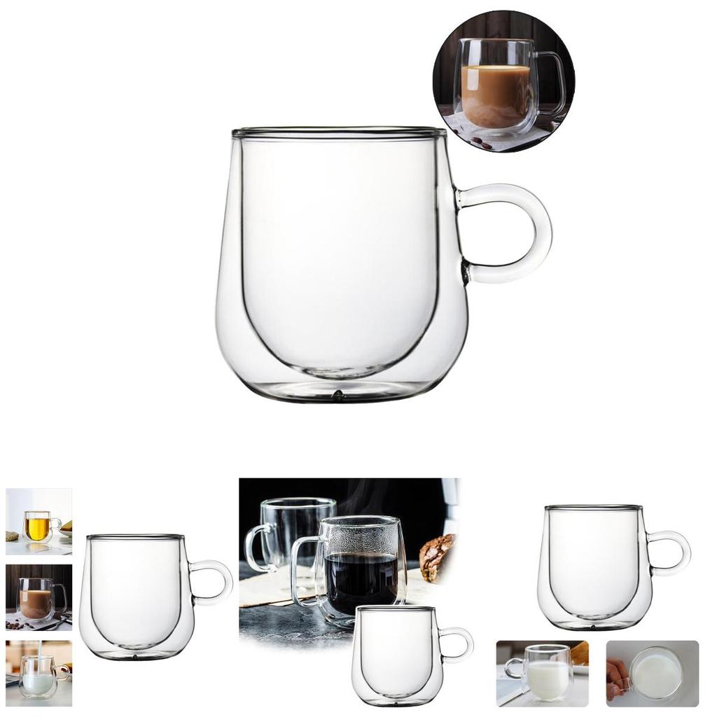 Doppelwandige Glastasse Hitzebeständige Tee-Kaffeetasse