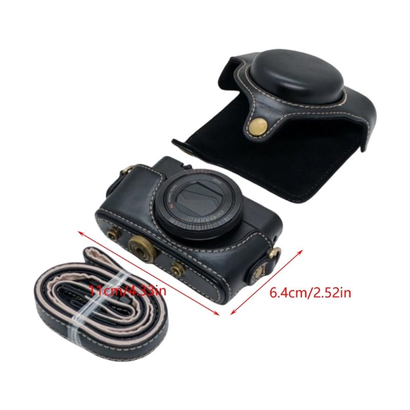 Protective Retro Camera Case PU Leather Bag for RX100 Camera with Enhances Shock Absorption and Dust Resistance