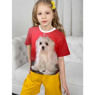 Top Clothes for Children T-shirts Girl Clothing Cute Dog 10 Year Old Girl Clothes Child T-shirt Children's Kids Girls Graphic