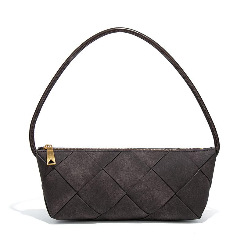 

Модный нишевый дизайн женская сумка на одно плечо осенне-зимняя матовая замшевая плетеная сумка трендовая ретро ручная сумка-подмышка