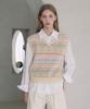 Vleti Ramswool Jacquard Knit Vest (Cream)
