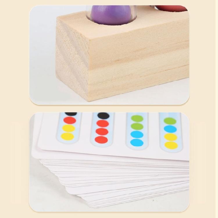 Interactive Bead Clamp Tube Toy Color Sorting Game Playset for Toddler Concentration Fine Motor Learning Activity Toy