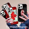 Canada Flag Phone Case Magesafe Magnetic Wireless Charge Cover For iPhone 17 Air 16 16e 11 12 13 14 15 Pro Max Plus