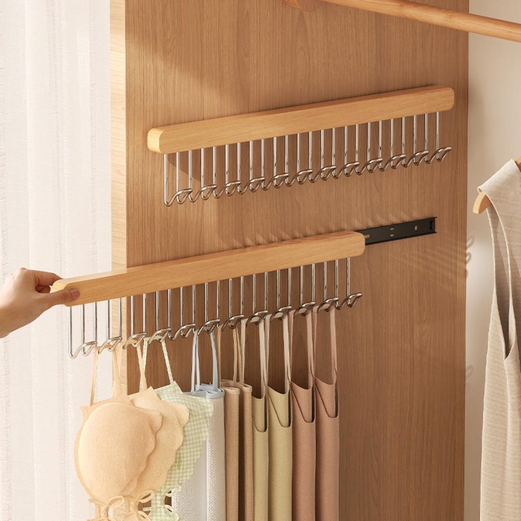 8 Hooks Save Retractable Hangers, Multi-functional Wardrobe Organizer, Suitable for Suspenders, Underwear, Bags and Multi-item Storage