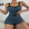 2025 European & American Spring/Summer Women's Bow Camisole Top & Shorts Set