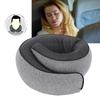 Neck Pillow Foldable Breathable Polyester Fiber Portable Memory Foam Travel Neck Pillow Gray