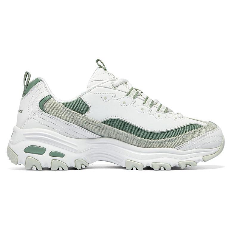 Skechers DLites 1.0 Panda Shoes Milk Tea Bear Mint Milk Jelly Comfortable Retro Thick Sole Increased Height Low Top Dad Shoes 896276-WMNT