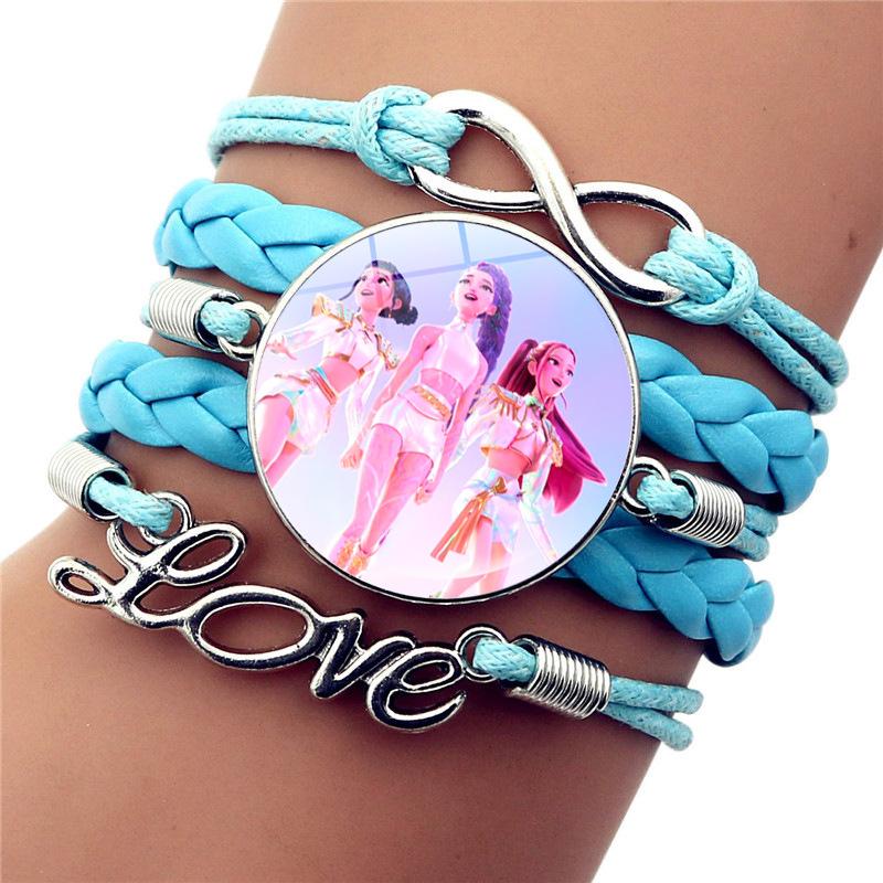 Anime Kpop Demon Hunters Cosplay Prop Rumi Mira Zoey Pulsera Trenzada Figura Pareja Pulseras Joyas Regalos Para Ni Os As Entertaining Safe