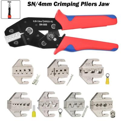 Alloy SN Crimping Pliers Jaw Width 4mm Crimping Terminals Jaw Slot New Interchangeable Dies