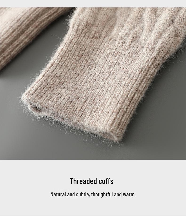 Maglione da Uomo Autunno/Inverno in Pura Lana con Mezzo Collo Alto e Zip