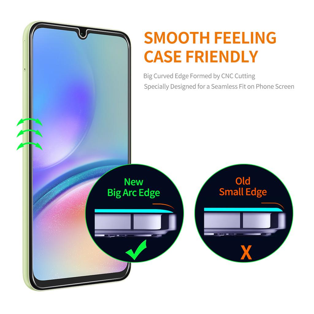 ENKAY HAT PRINCE For Samsung Galaxy A05s 4G High Aluminium-silicon Glass Screen Protector 0.26mm 2.5D Clear Screen Film