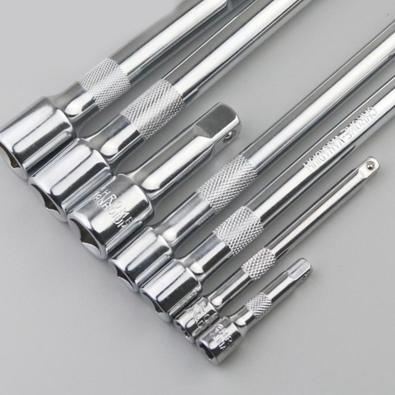 1/4 3/8 1/2 Socket Ratchet Wrench Extension Bar 50/75/100/125/150/250mm Long Bar Steering Sleeve Connecting Rod