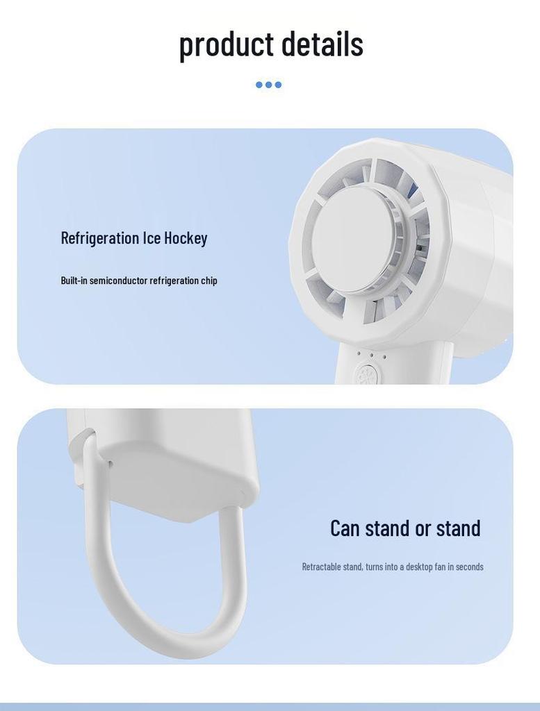 Ultra-Quiet Handheld Mini Cooling Fan
