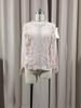 Elegant Mesh Puff Sleeve Round Neck Lace Top 