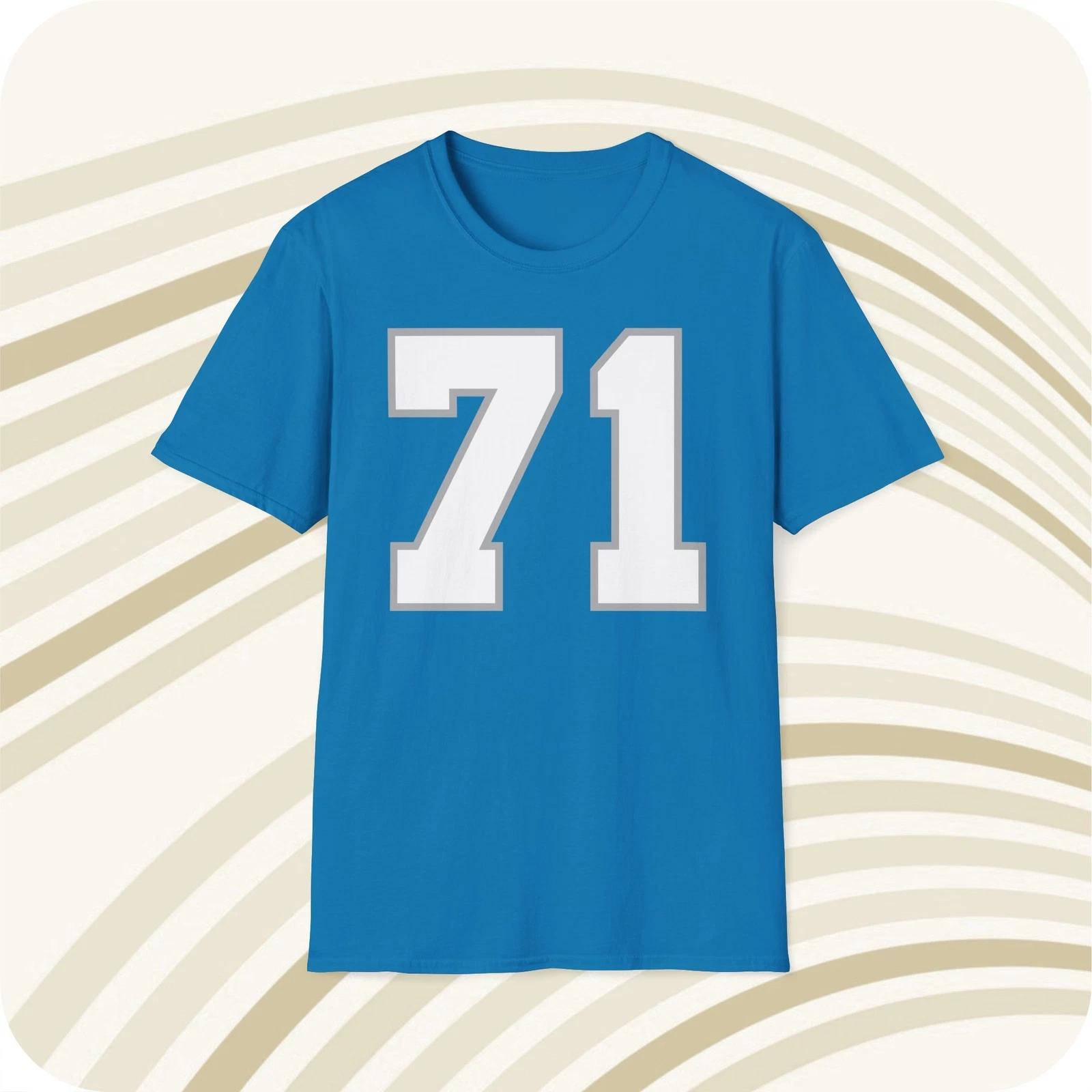 

Alex Karras #71 Detroit Lions Jersey T shirt - Front & Back Print 3XL
