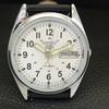 JAPAN VINTAGE REFURBISHED SEIKO 5 AUTOMATIC 6309A MENS WHITE WATCH a441694-1 Sk-a441694