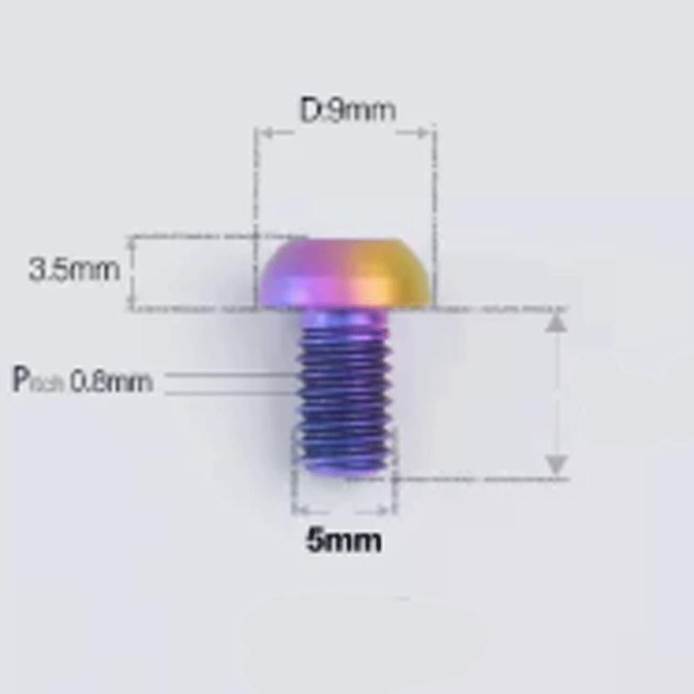 1 PC Various Color M5 X 8 9 10 12 14 16 18 20 25mm GR5 Titanium Alloy A2 Mushroom T25 Torx Head Screw Bolt for Bike DIY