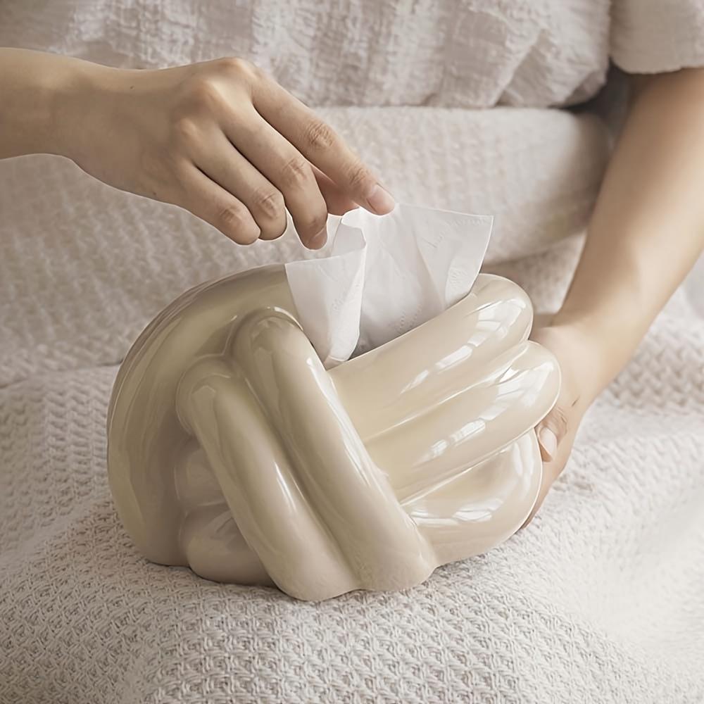 Creative Knot Ceramic Tissue Box Holder for Living Room Bedroom Table Home Decor