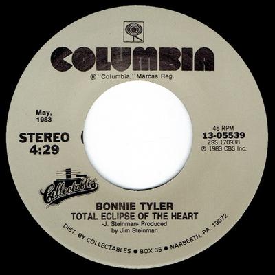 7inch Record BONNIE TYLER - Total Eclipse Of The Heart / Holdin 1305539 COLUMBIA US Rock Used