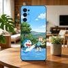 Cute Cartoon Z-Doraemon Shockproof  Phone Case For Samsung S25,S24,S21,S22,S23,S30,Ultra,S20,Plus,Fe,Soft Silicone Black Cover