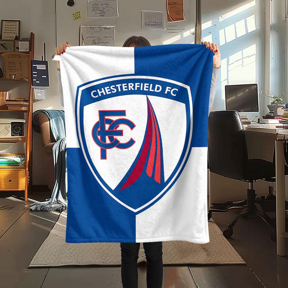 1PC Chesterfield F.C Patterned Flannel Blanket Suitable For All Seasons for Home Decor Warmth and Comfort Gifts Holiday Present