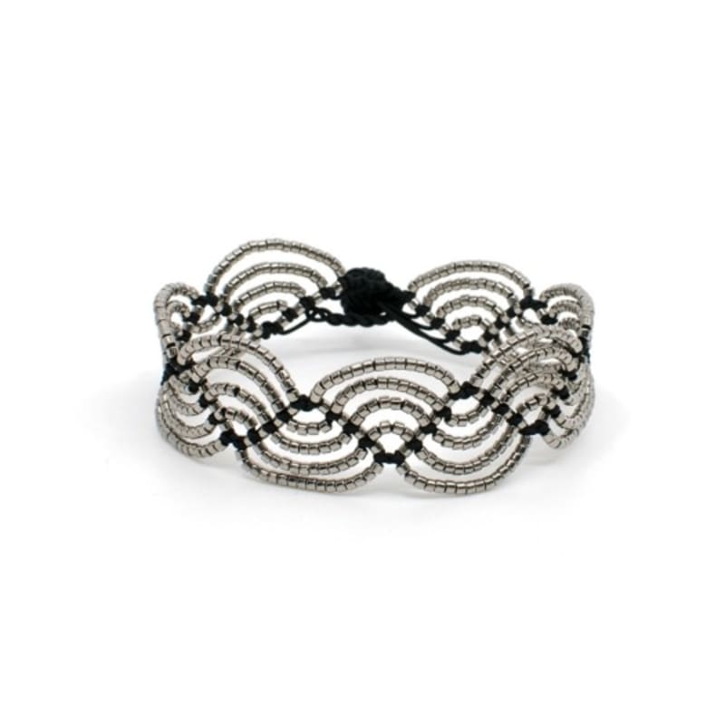 MORO JEWELLERY LUX Bracelet, Black & Metallic Grey