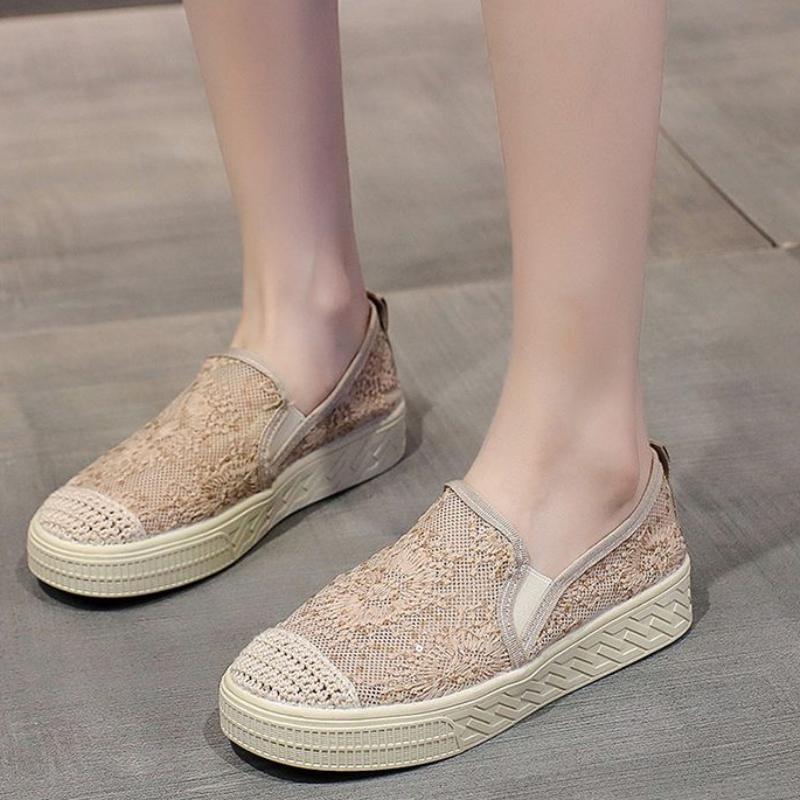 Woman Footwear Summer Casual Slip On Mesh Breathable Shoes for Women Light Hollow Trends 2025 Offer 39 Fashion Vulcanized Shoe