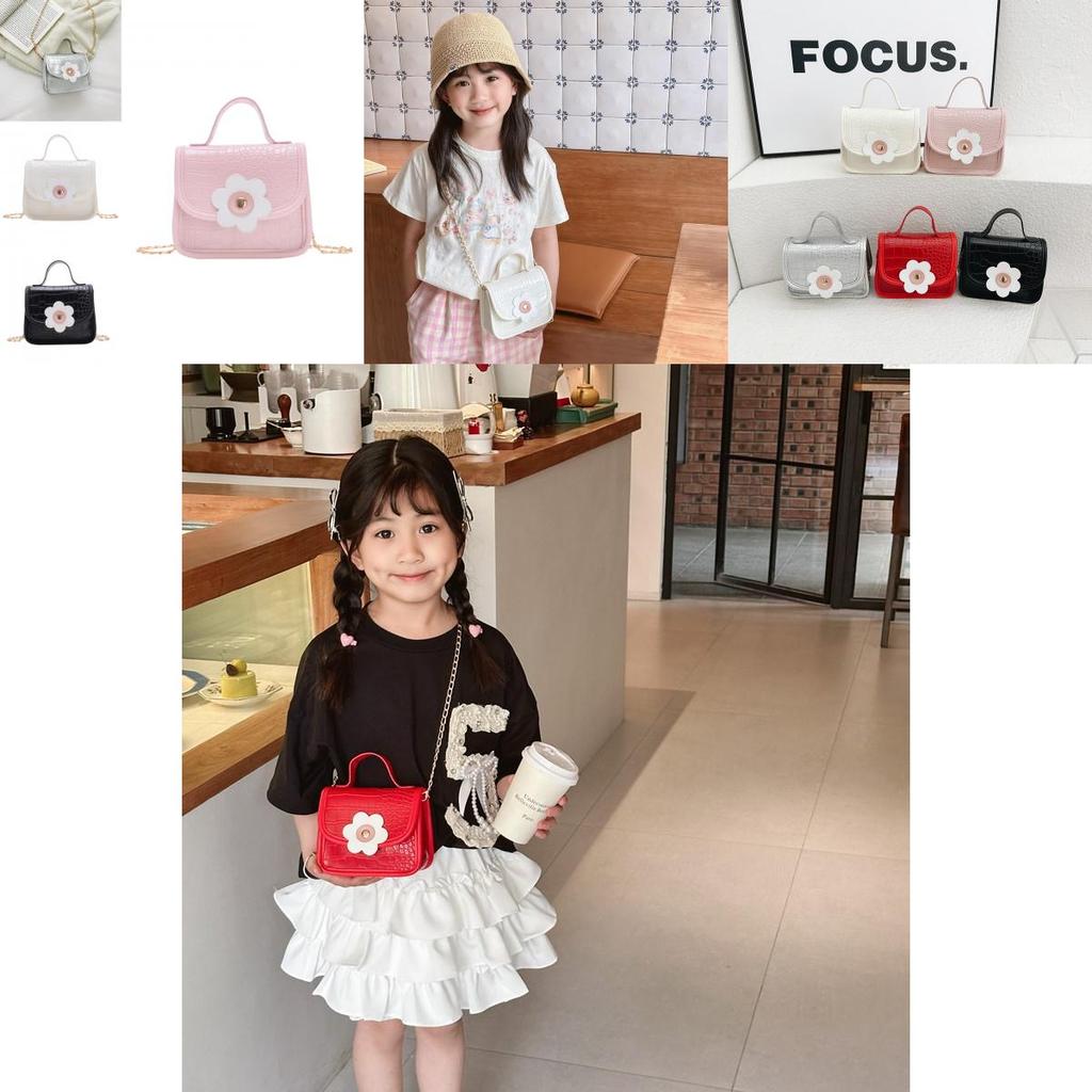 Charming Floral Pattern Mini Crossbody Bag For Kids With Breathable Pu Material