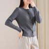 Twisted flower round neck knitted cardigan jacket for women in 2026 Spring and Autumn fashion, versatile and slimming casual wool sweater