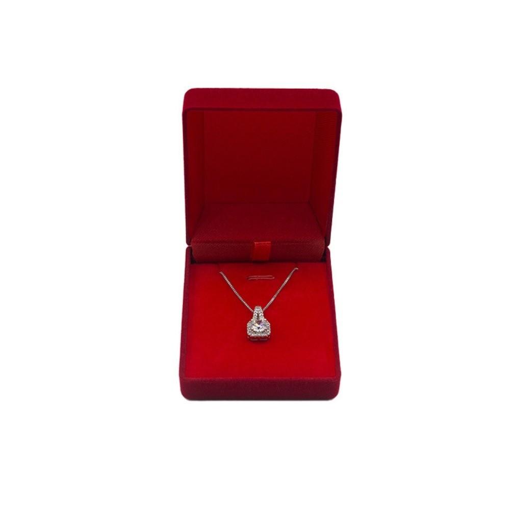 Velvet Necklace Storage Box Solid Color Necklace Holder Fashion Jewelry Display Box Necklace