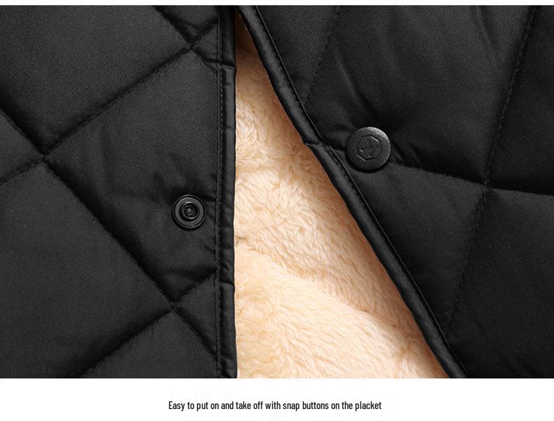 Men's Fleece-Lined Windproof Vest for Autumn & Winter - Ideal for Middle-Aged & Elderly