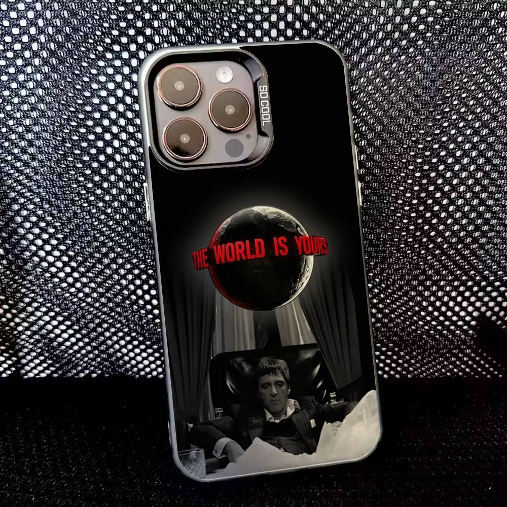 

S-Scarfaces Tony M-Montana Phone Case For iPhone 16,15,14,13,12,11,8,7,Pro,Max,Plus,Mini,XS,SE Anti Fall Black Matte Hard iPhone11