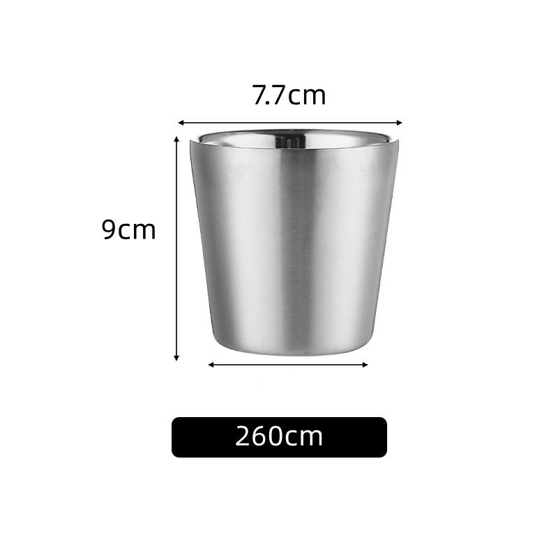 Double-walled Espresso Cups 304 Stainless Steel Mug Coffee Cup Beer Mug Wine Glasses Tea Mugs  Insulation Cold Insulation