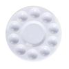 10-Well Round Watercolor Palette, 17cm, Large Mixing Dish, Student Art Supplies, PP Plastic