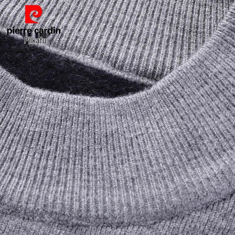 Pierre Cardin Men's Fleece-Lined Semi-High Collar Pullover Sweater