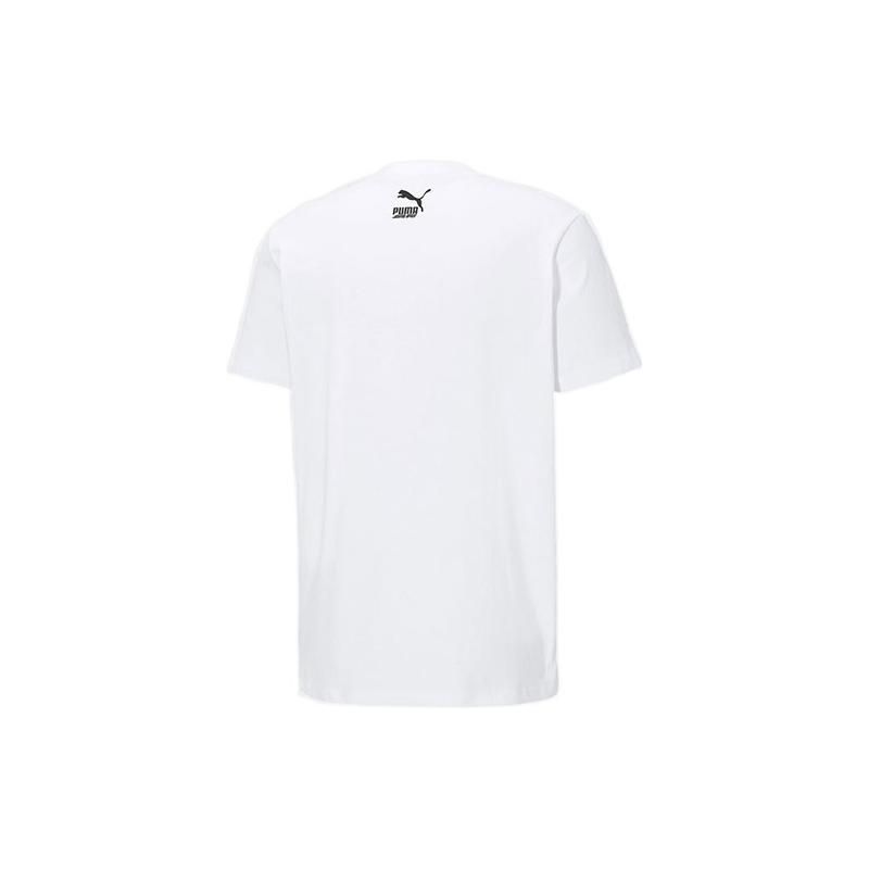 Puma X Santa Cruz Co-Branded Letter Logo Print Crew Neck Short Sleeve T-Shirt Men Tops White 532243-02