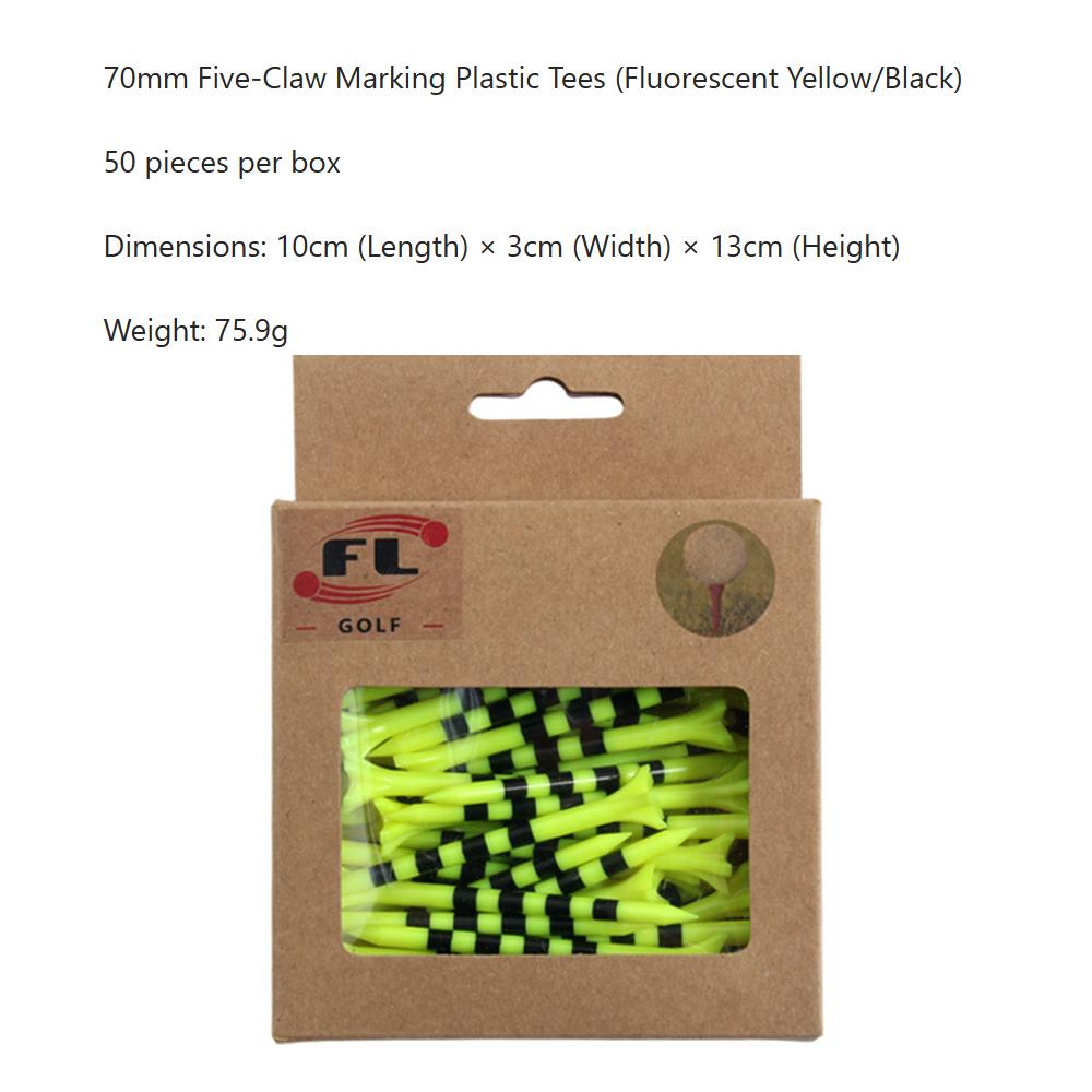50 Pack Plastic Golf Tees Engineered To Reduce Friction & Side Spin, Unique Golf Gifts for Golfers