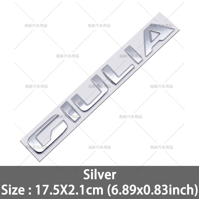 BEZO1 3D Metal Q2 Q4 Letter Badge Rear Giulia Stelvio Trunk Emblem Car Stickers For Alfa Romeo Giulia Stelvio Car Styling Accessories
