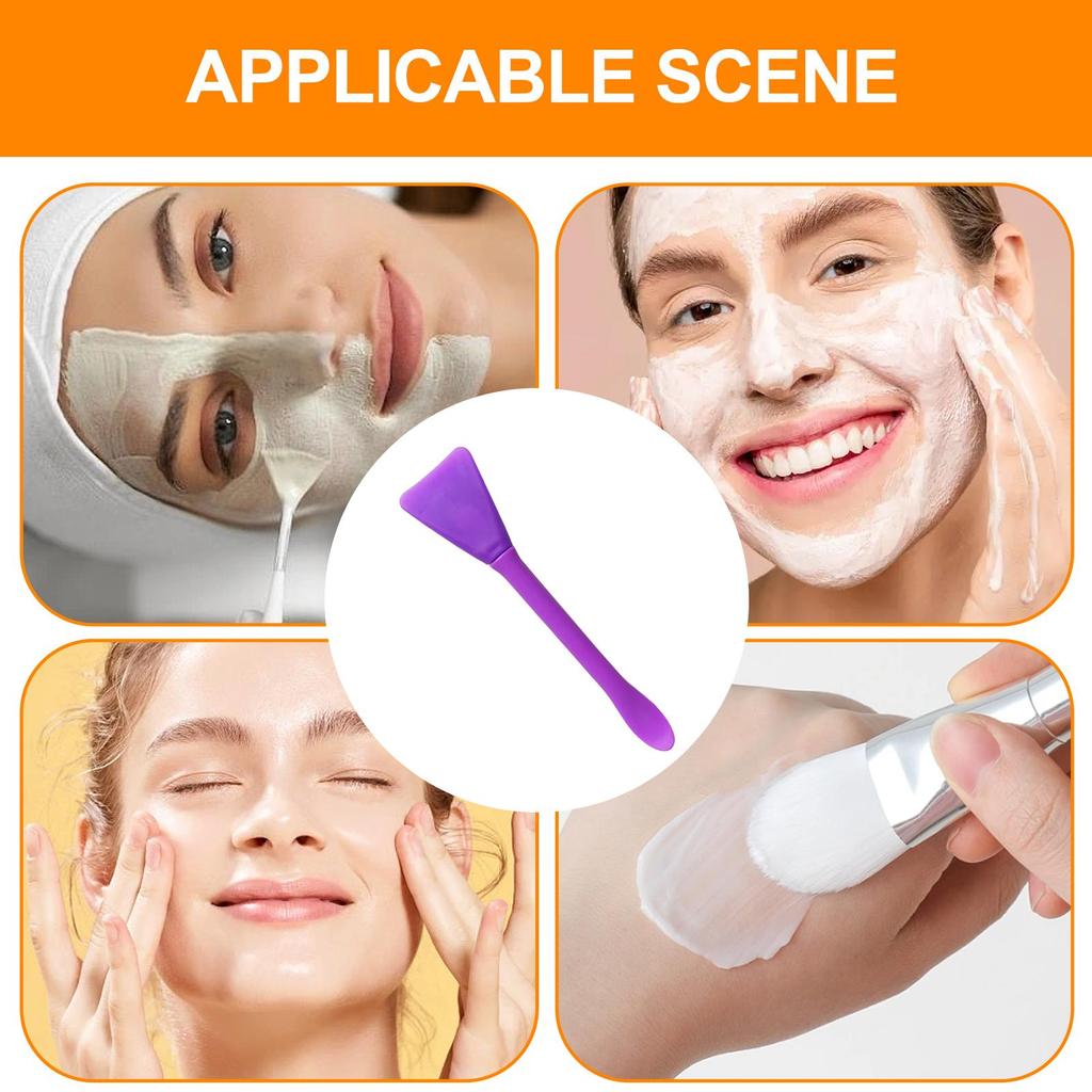 13.5x3.2cm Double Head Face Mask Brush Skincare Spatula Reusable Clay Mask Applicator Multifunctional Facial Beauty Tool