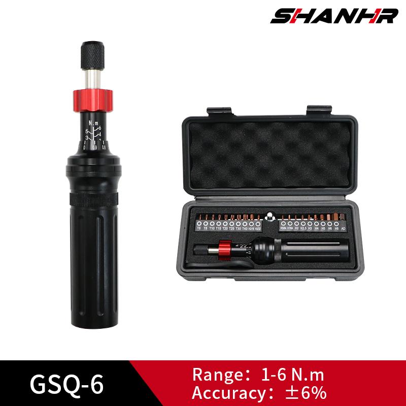 SHANHR Torque Screwdriver Set Mechanically Preset Torque Screwdriver High-Precision Torque Gauge for Bike Repair, and Mechanics GSQ-6 1-6(N.m)