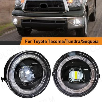 LED Fog Light For Toyota Tacoma Tundra Sequoia 2005 2006 2007 2008 2009 2010 2011 2012 2013 2014 2015 DRL Angel Eyes Headlight