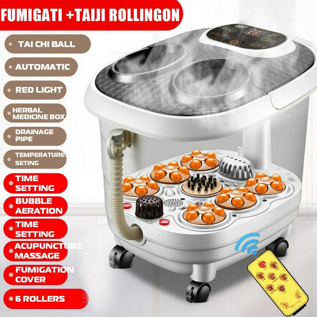 

Гидромассажная ванночка для ног 500 Вт, массажер, терапия, моторизованный роликовый массаж, нагрев, замачивание, вибрация, ролики, 370*450*360 мм