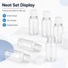 4PCS 60ML Small Plastic Bottles Ginger Shot Bottles With Caps Mini Juice Bottles Reusable Liquid Bottle Container Leak Proof