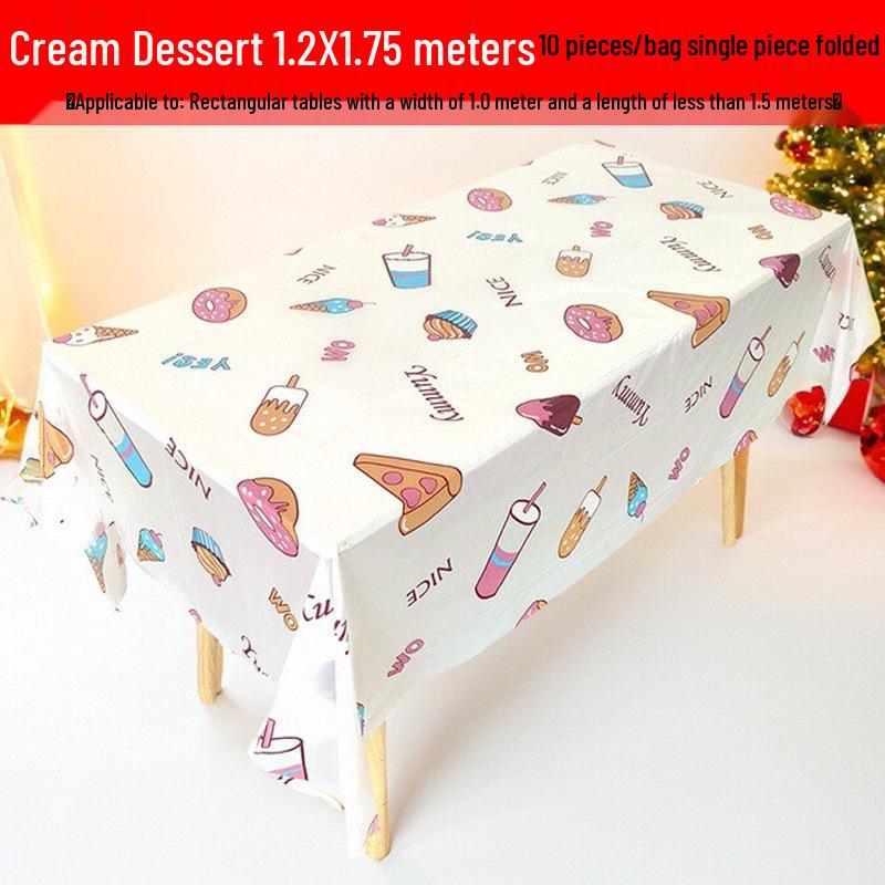 Waterproof Floral Print Tablecloth - Fresh, Rectangular Disposable Cover for Kindergarten Parties