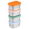 New Stainless Steel Food Container Reusable Silicone Lid Snack Container Sealed Multi-purpose Fruit Storage Box