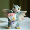 Adorable Cartoon Dragon Resin Ornament - Dinosaur Figure Gift for Friends & Teachers