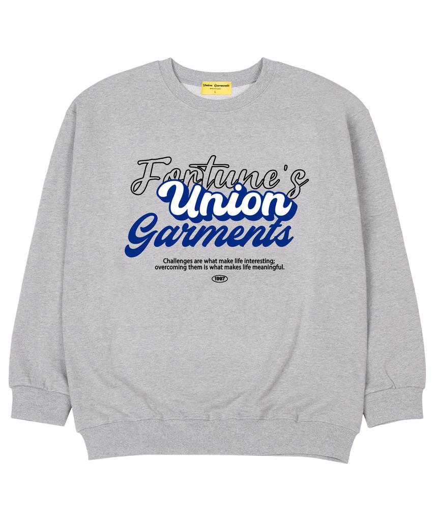 UNION GARMENTS Challenge Garments Terry Oversized Sweatshirt Gray