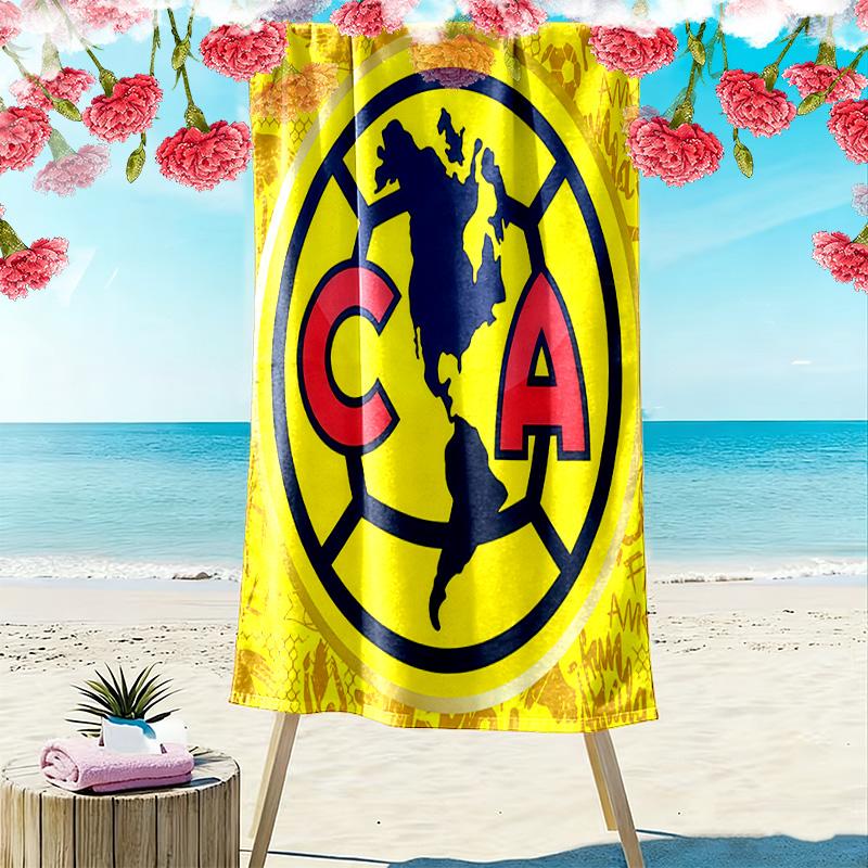 Club America Print Beach Towel, Large Soft Quick Dry Towel for Beach Camping Swimming