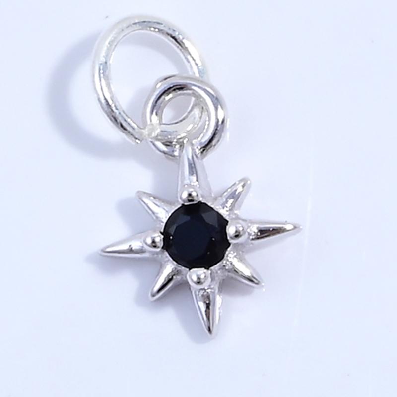 S925 Silver Miniature Zircon Eight-star Shaped Charms Diy Jewelry Making Accessories Earring Necklace Parts Shiny Fitt